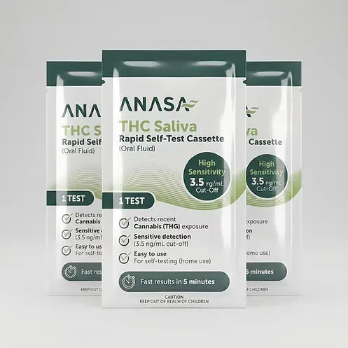 ANASA THC SALIVA ORAL FLUID RAPID TEST KIT 3 PACK Asana