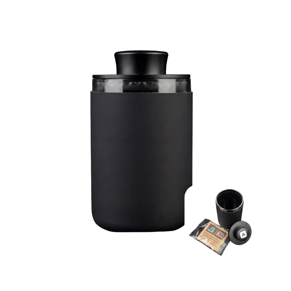 glass and silicone storage jar