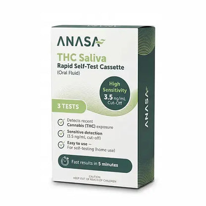 ANASA THC SALIVA ORAL FLUID RAPID TEST KIT 3 PACK