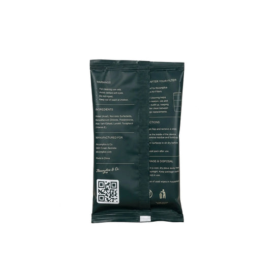 AKCOMPLICE AIR FILTER CLEANING WIPES 10 PACK