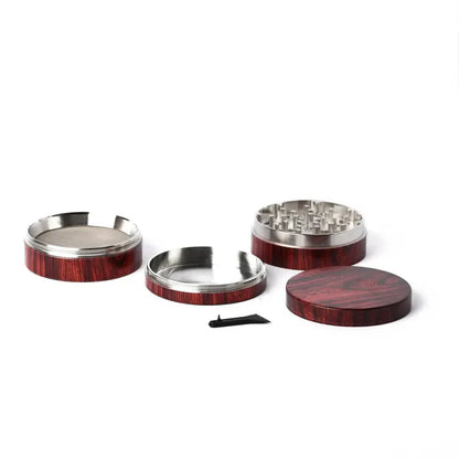 60MM 4PC ZINC ALLOY GRINDER  - FAUX TIMBER 