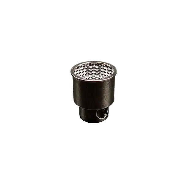 cup shaped metal attachment with metal screen