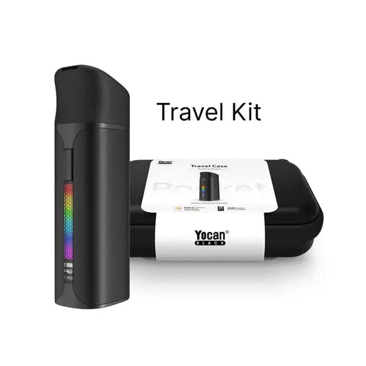 YOCAN BLACK POCKET CONCENTRATE VAPORIZER WITH TRAVEL CASE
