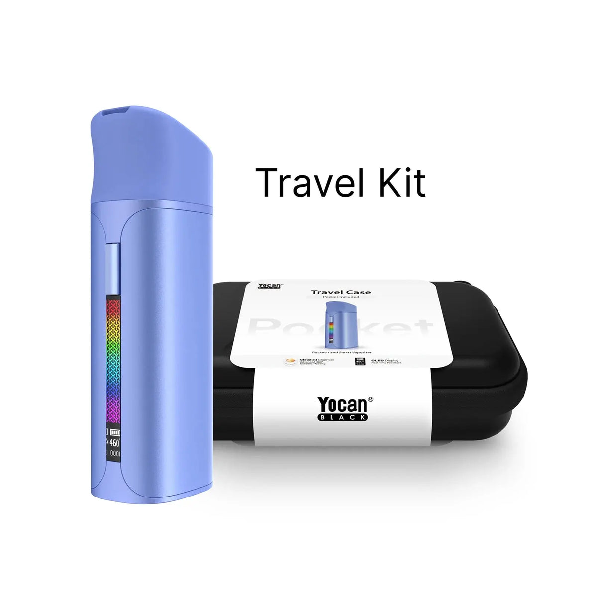 YOCAN BLACK POCKET CONCENTRATE VAPORIZER WITH TRAVEL CASE