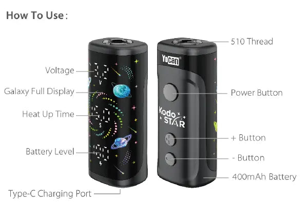 YOCAN KODO STAR 510 BATTERY